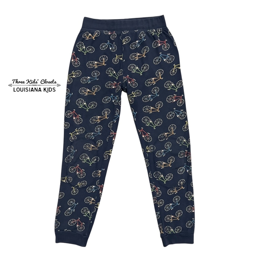 Frugi 7-8Y Organic Navy Bicycle Print Joggers Pants